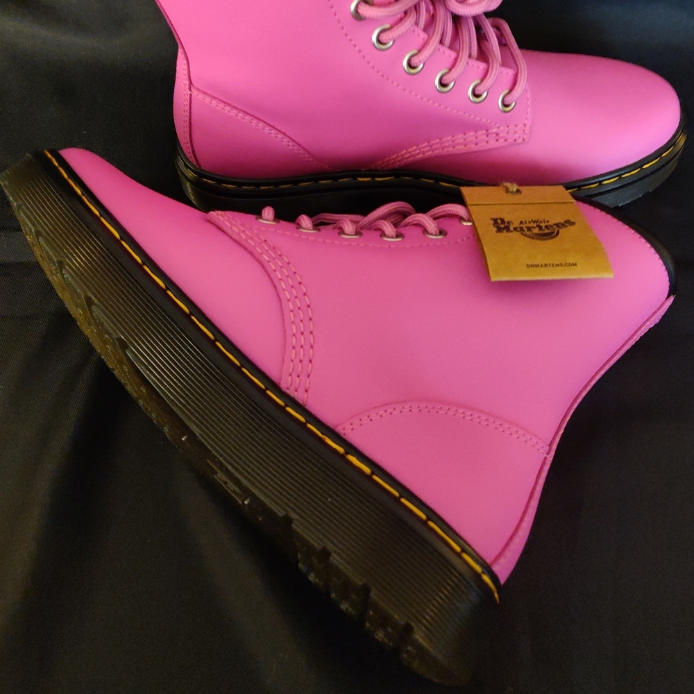 Dr. Martens Zavala Combat Pink Boots. Unisex. Size 5 M/ 6 L - Picture 5 of 12